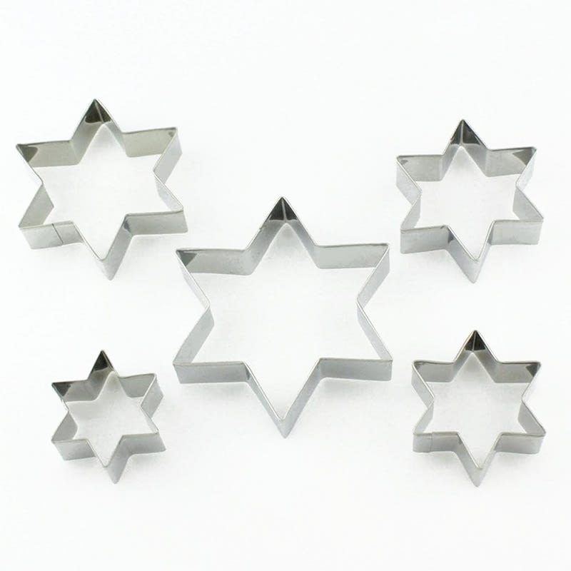 Set Cortadores Metálicos Estrella de David 5 Piezas 0