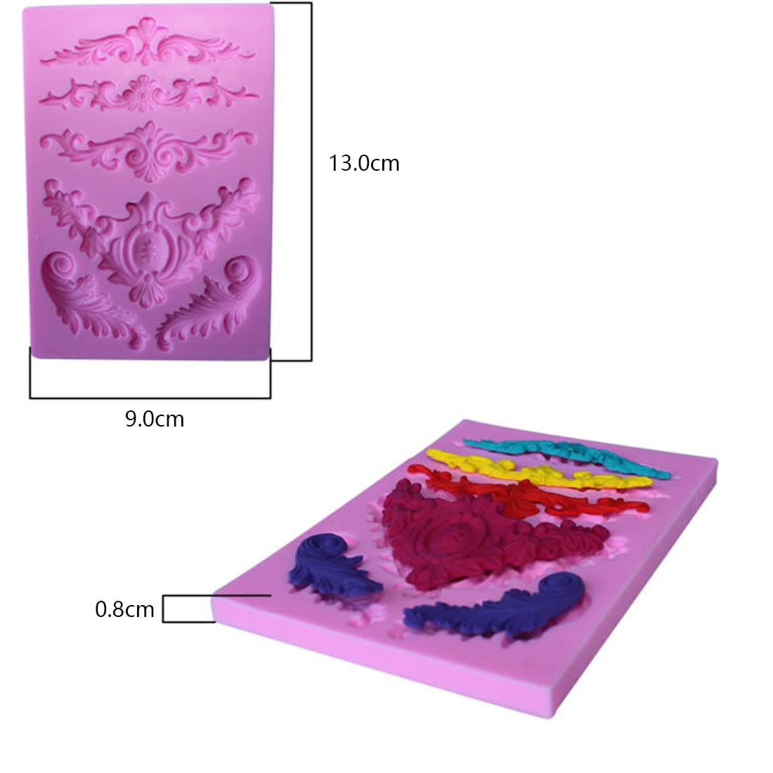 Molde Fondant Estilo Europeo Silicona2
