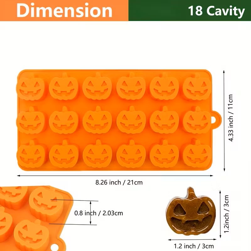 Molde Calabazas 18 Cavidades Silicona6