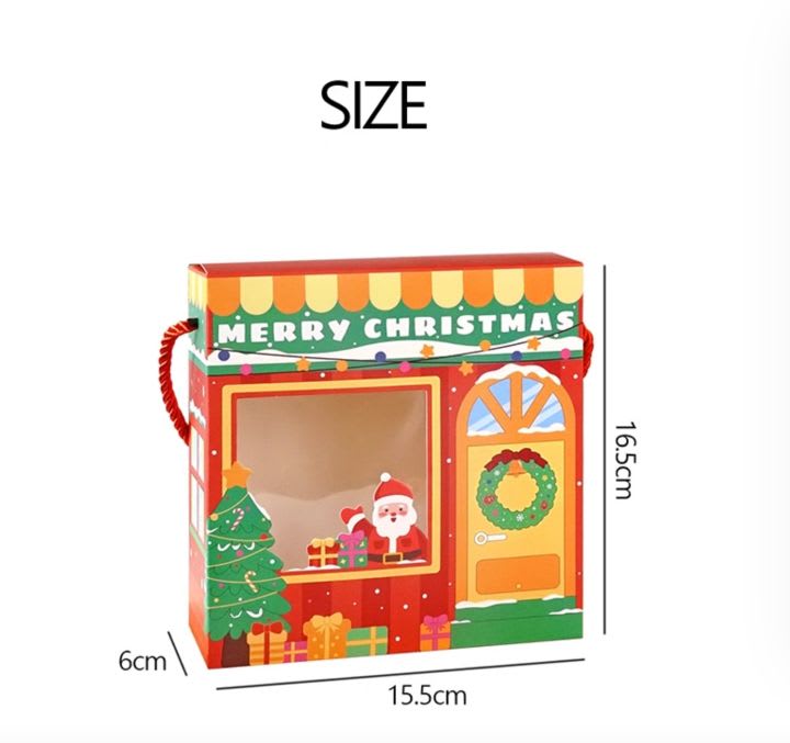 Set Cajas Tienda Navidad con Cuerda 16,5x15,5x6 cm. - 4 Unidades5
