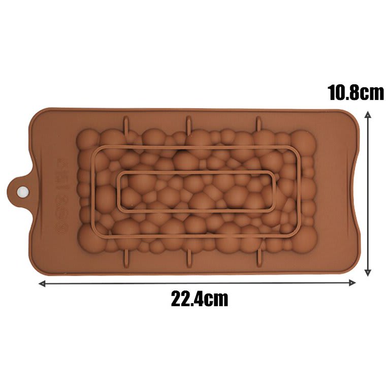 Molde Chocolate Tableta Burbujas Silicona6
