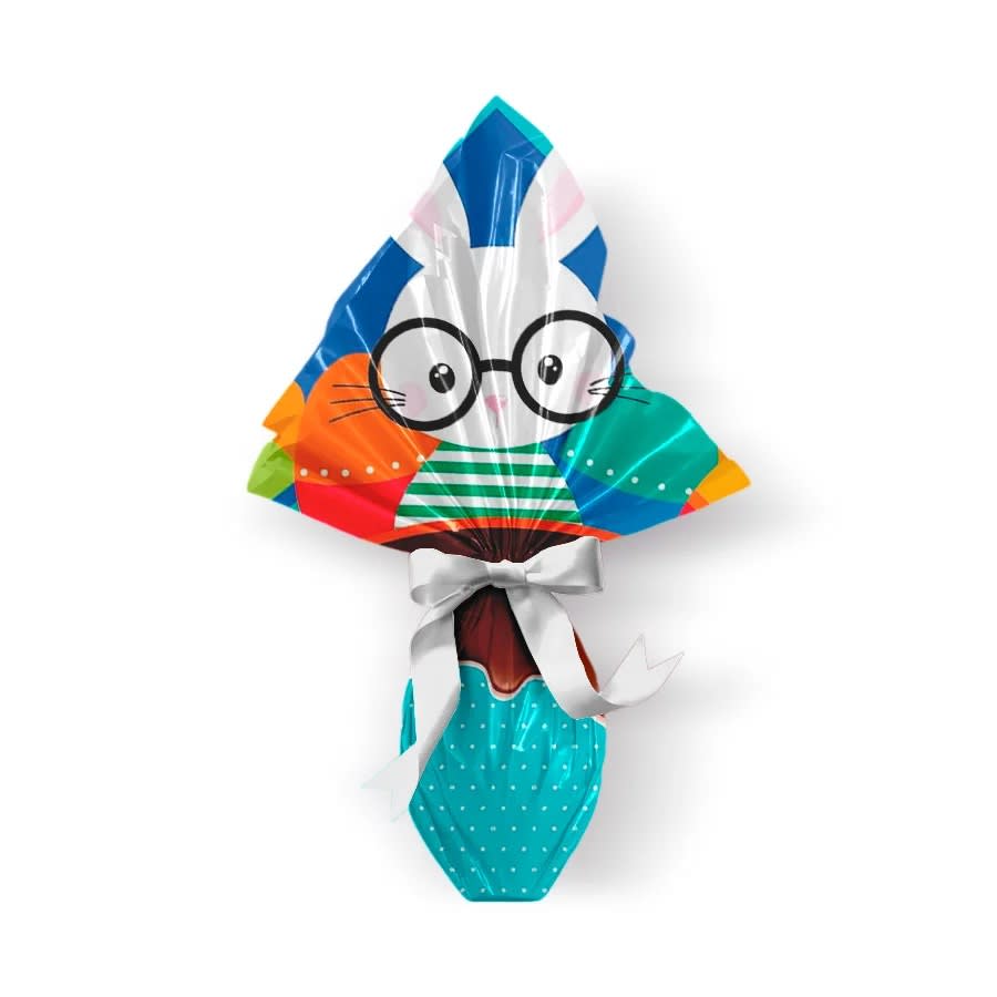 Envoltorio Para Huevo Grande Conejo Azul 35x35 cm.6