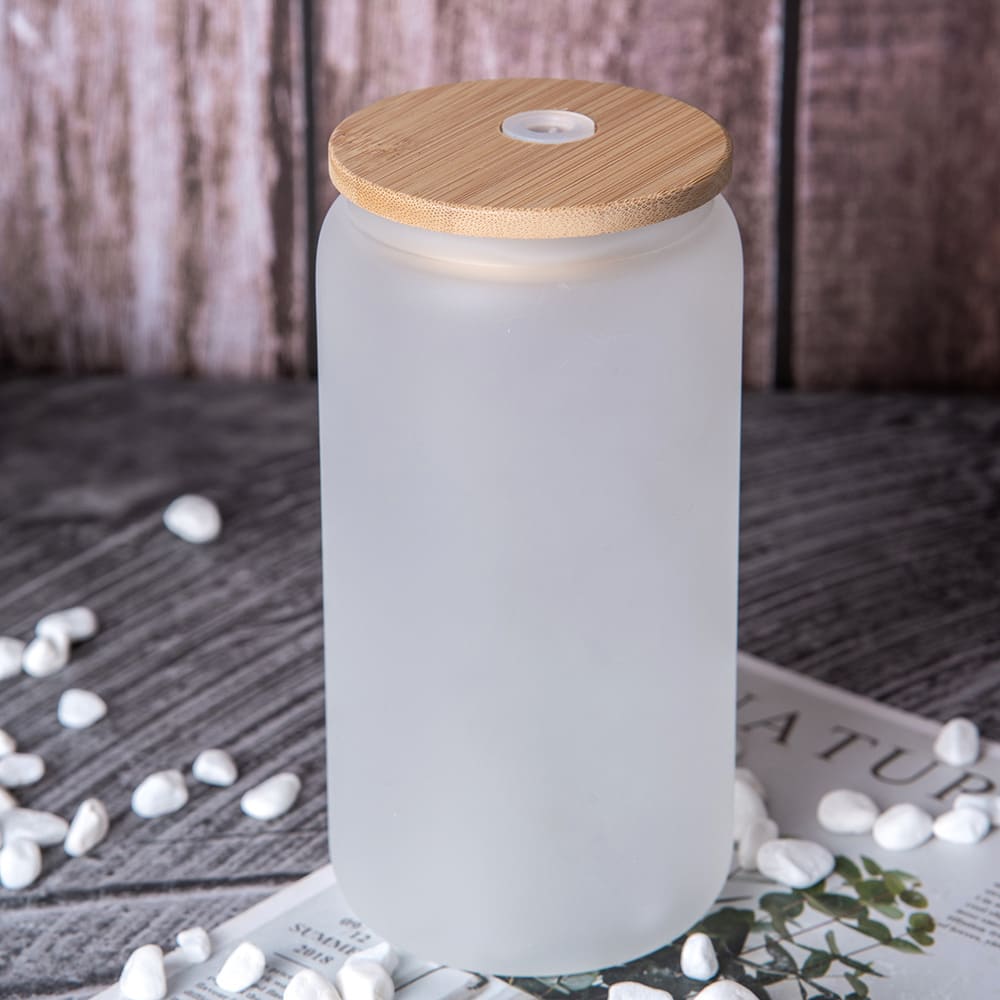 Vaso Lata Empavonado Tapa Bambú Sublimable 570ml 16oz6