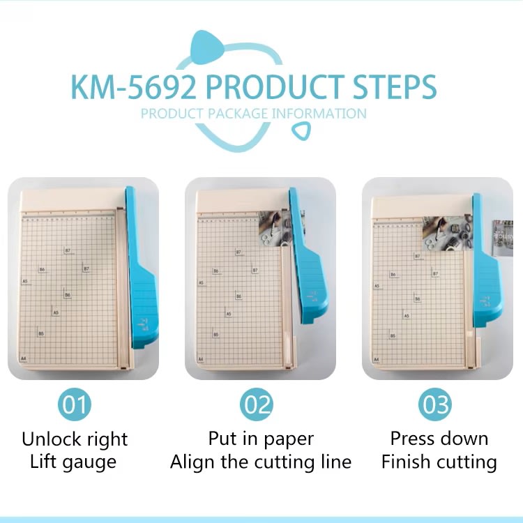 Guillotina Para Papel Con Compartimientos A4 Kamei8