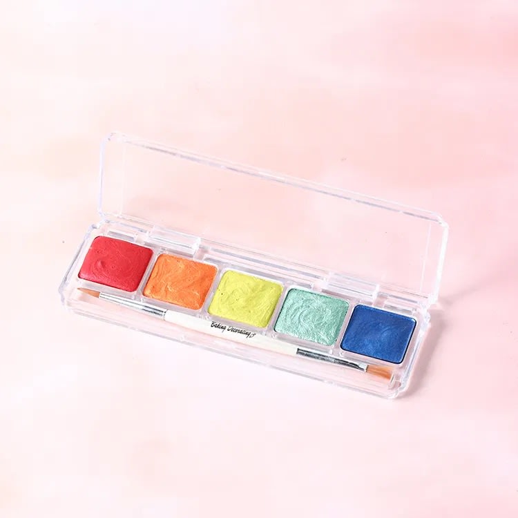 Paleta Acuarela Metalizada N°1 - 5 Colores2