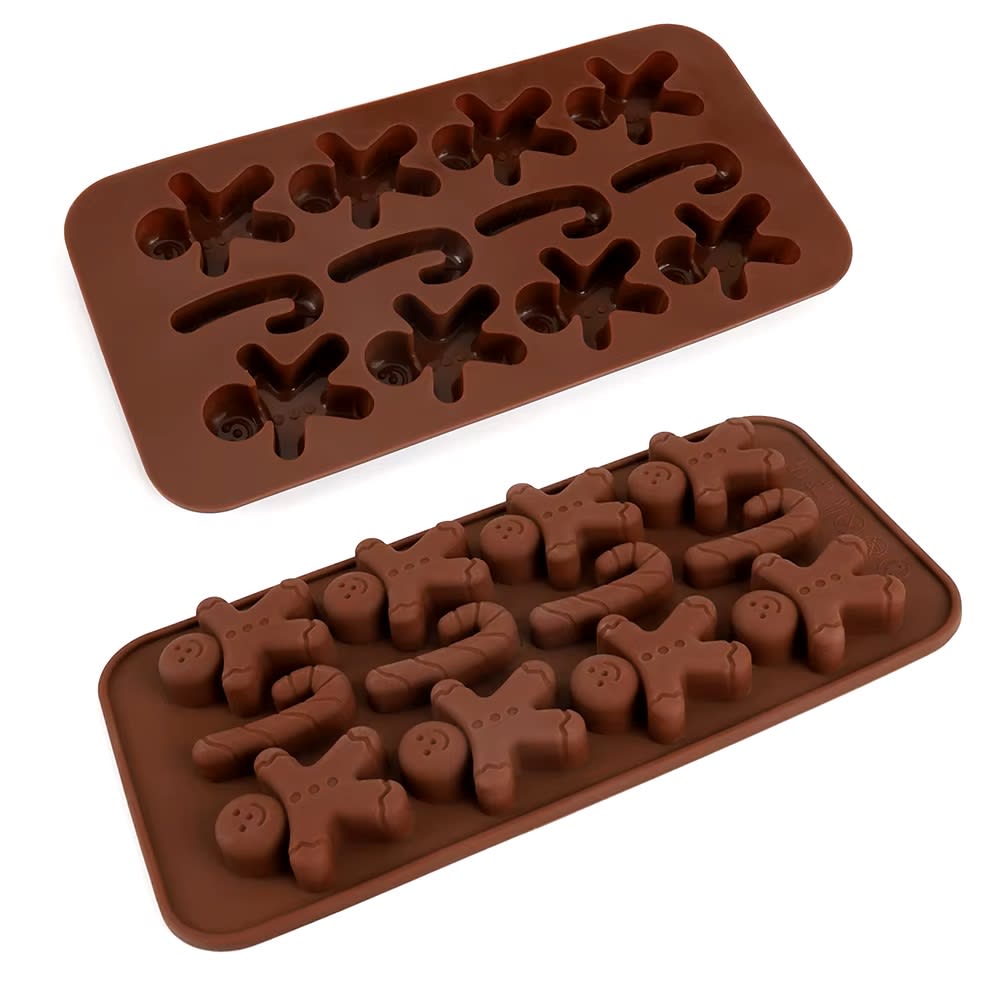 Molde Chocolate Hombre de Jengibre y Bastón Silicona5