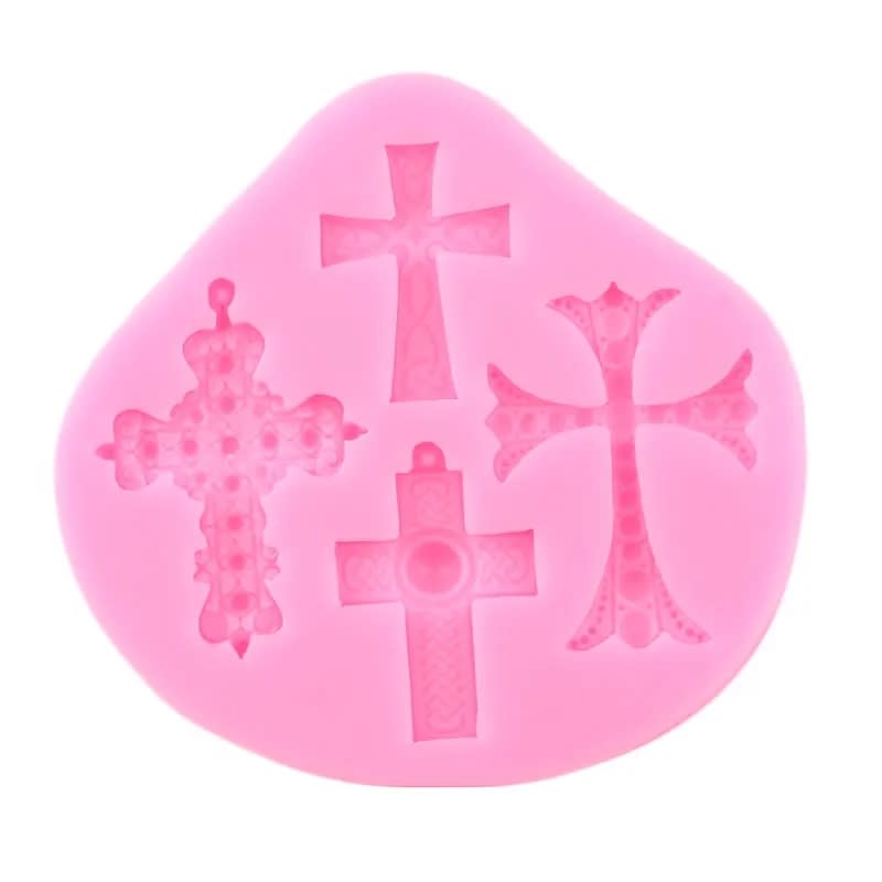 Molde Fondant 4 Cruces Silicona2