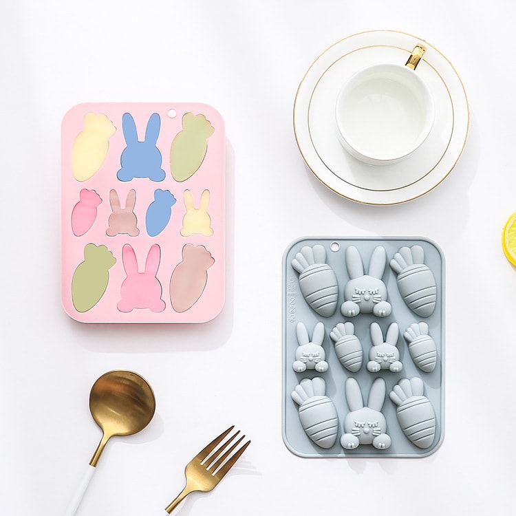 Molde Zanahorias y Conejos 10 Cavidades Silicona3