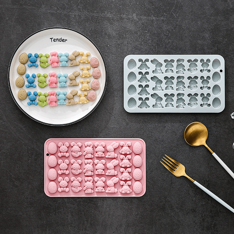 Molde Huevos y Conejos 27 Cavidades Silicona2