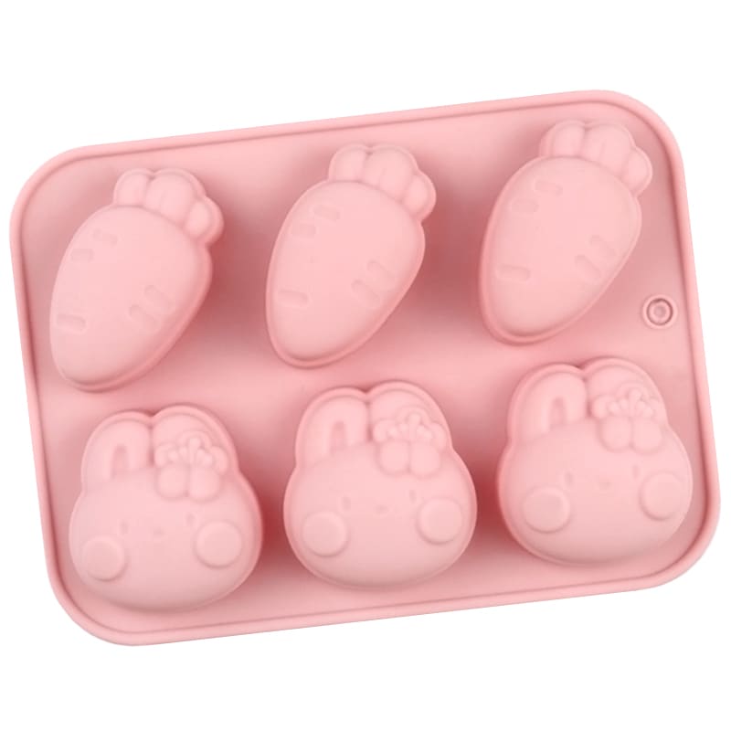 Molde 3 Zanahorias y 3 Conejos Silicona 0