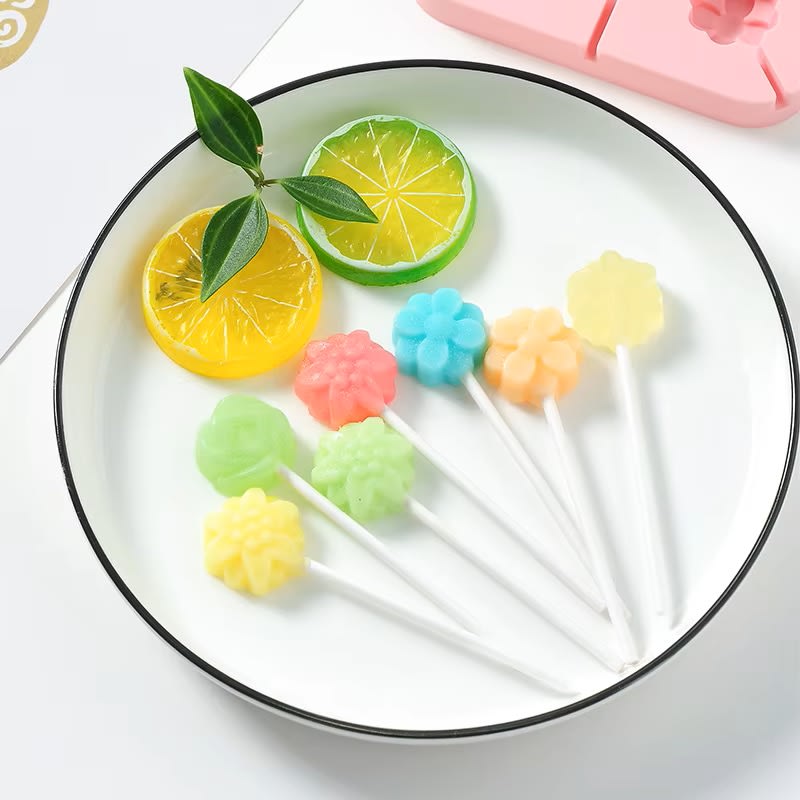 Molde Silicona Paletas Flores4