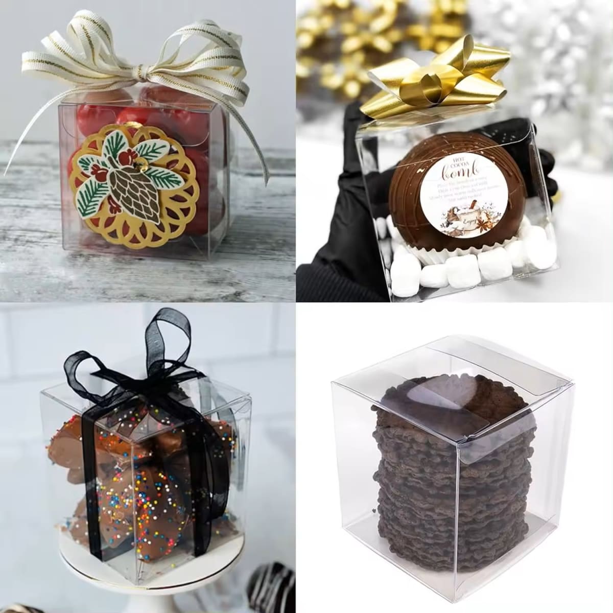 Caja de Acetato Transparente 10x10x10 cm. 10 Unidades9