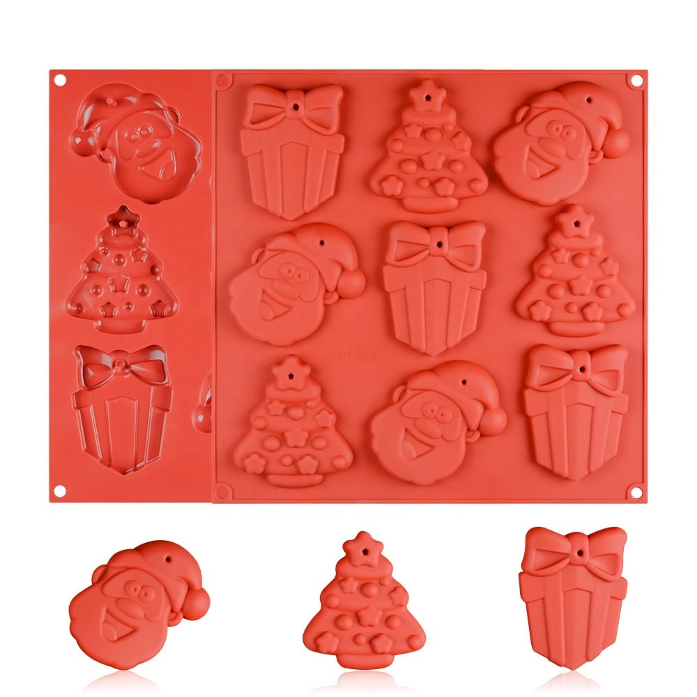 Molde Adornos Colgantes Navidad Silicona6