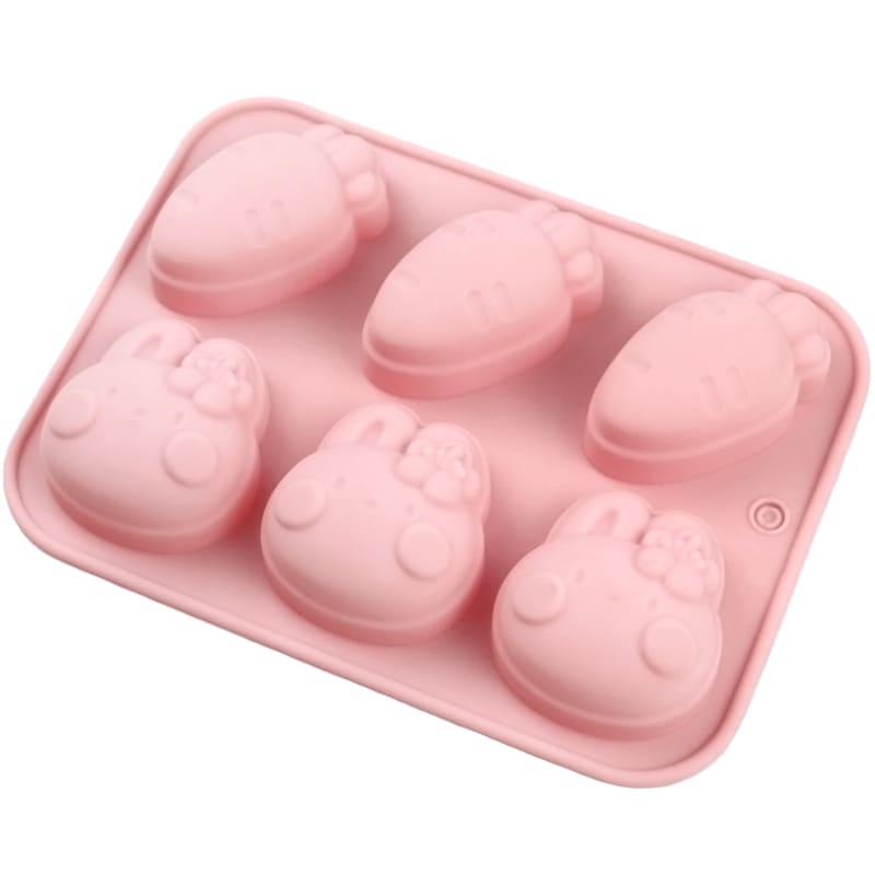 Molde 3 Zanahorias y 3 Conejos Silicona3