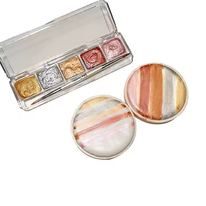 Paleta Acuarela Metalizada N°2 - 5 Colores5