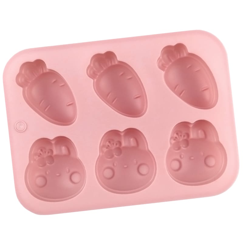 Molde 3 Zanahorias y 3 Conejos Silicona2