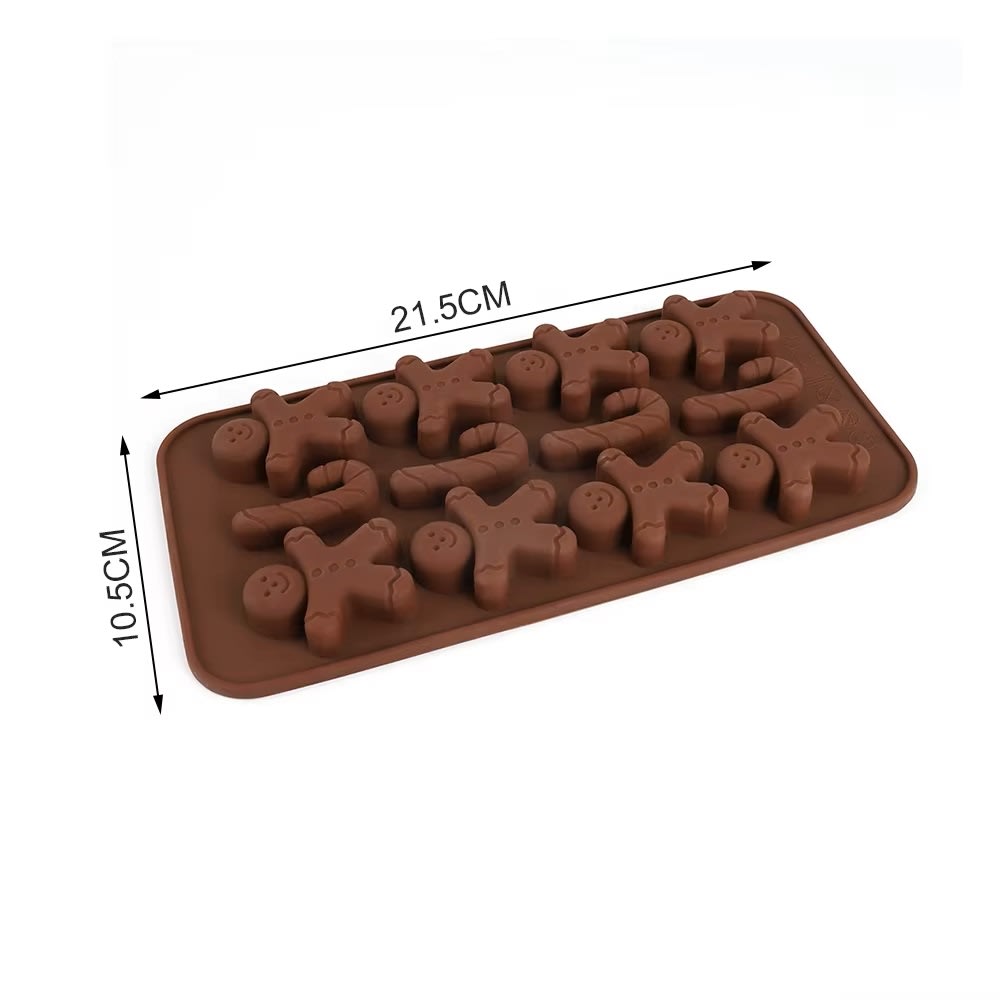 Molde Chocolate Hombre de Jengibre y Bastón Silicona4
