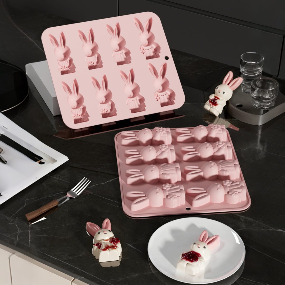 Molde Conejos 8 Cavidades Silicona7