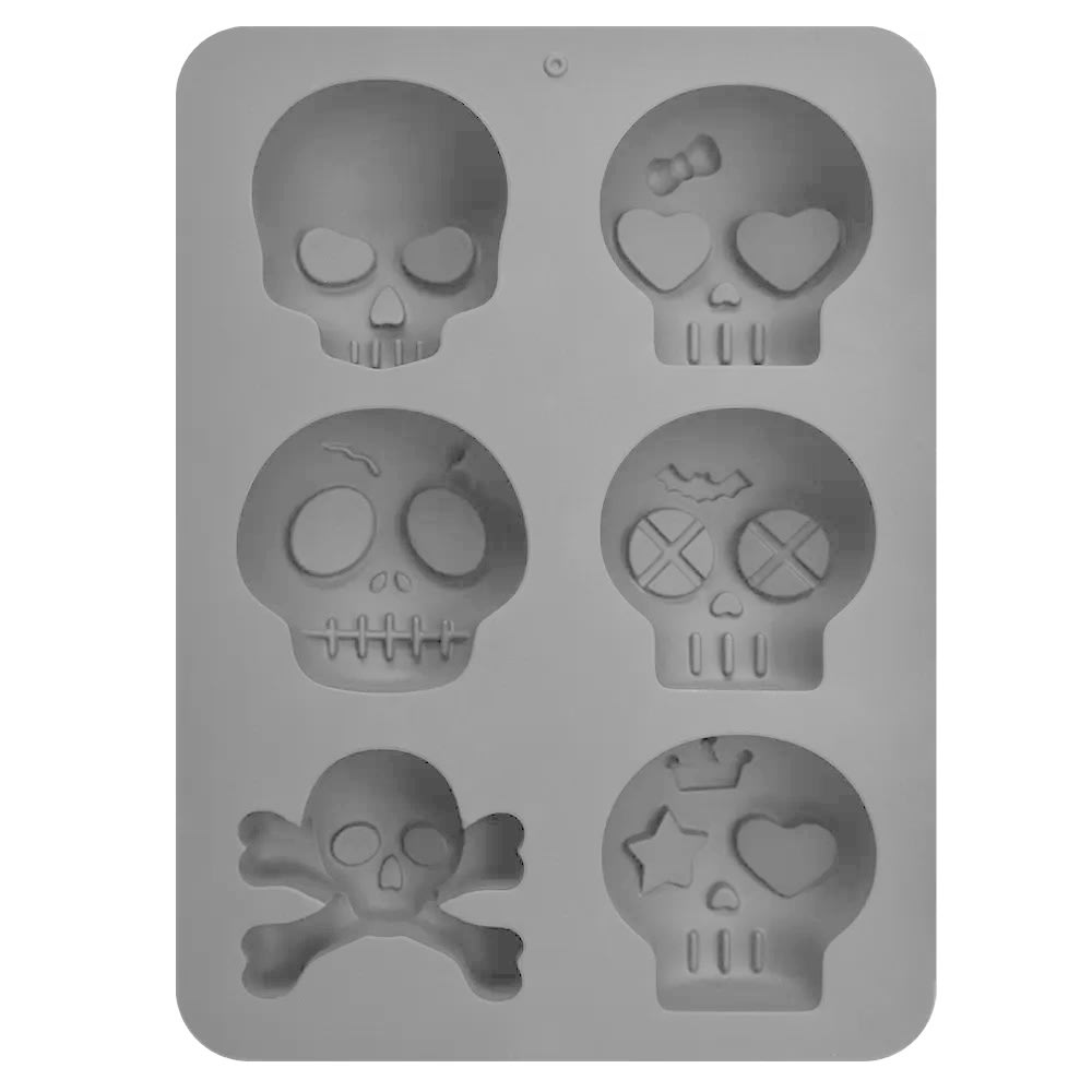 Molde Calaveras 6 Cavidades Silicona2