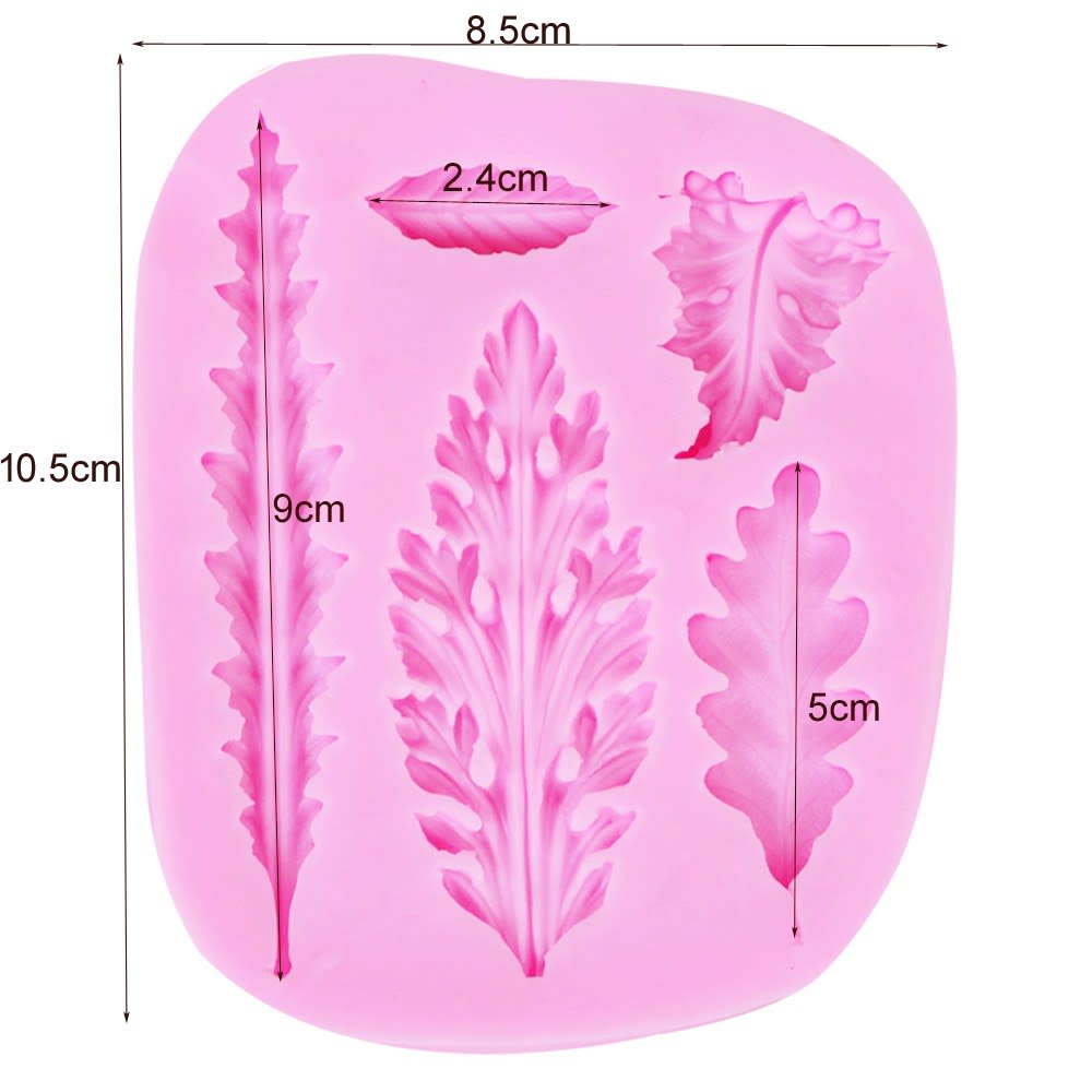 Molde Fondant Hojas Largas N°1 Silicona2