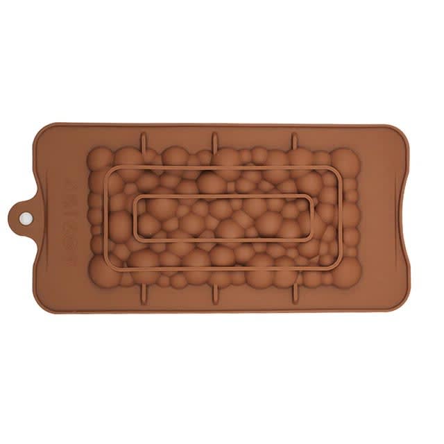 Molde Chocolate Tableta Burbujas Silicona 0