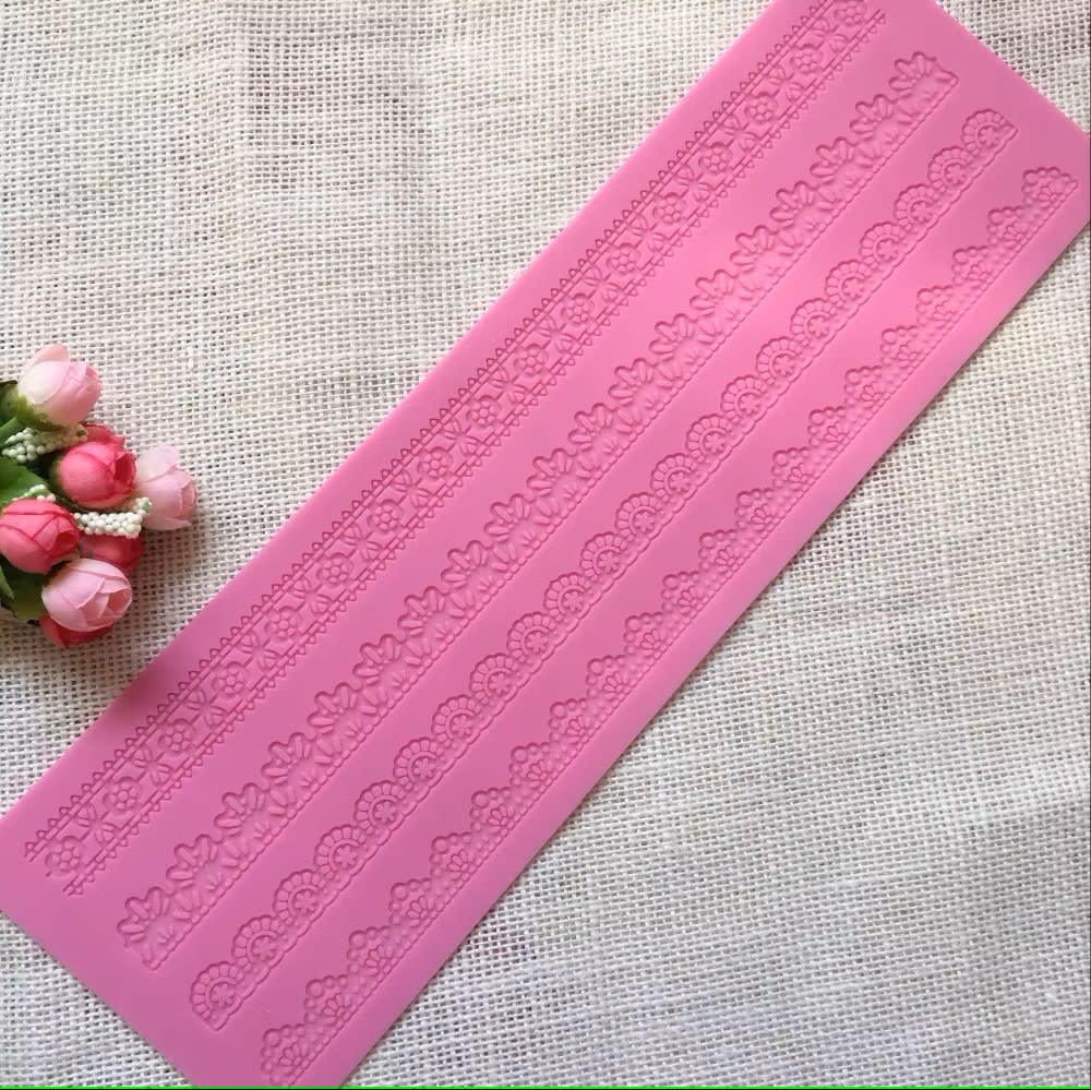 Molde Encaje Comestible 4 Diseños Silicona4