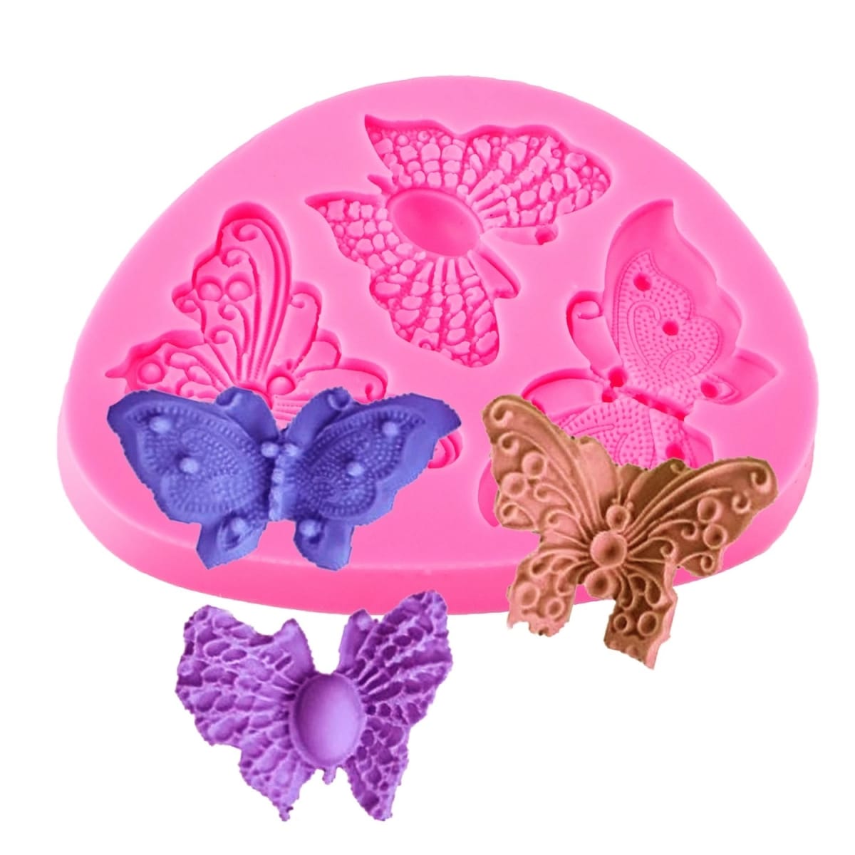 Molde Fondant 3 Mariposas Silicona3