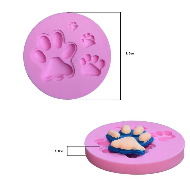 Molde Fondant Huella Perro2