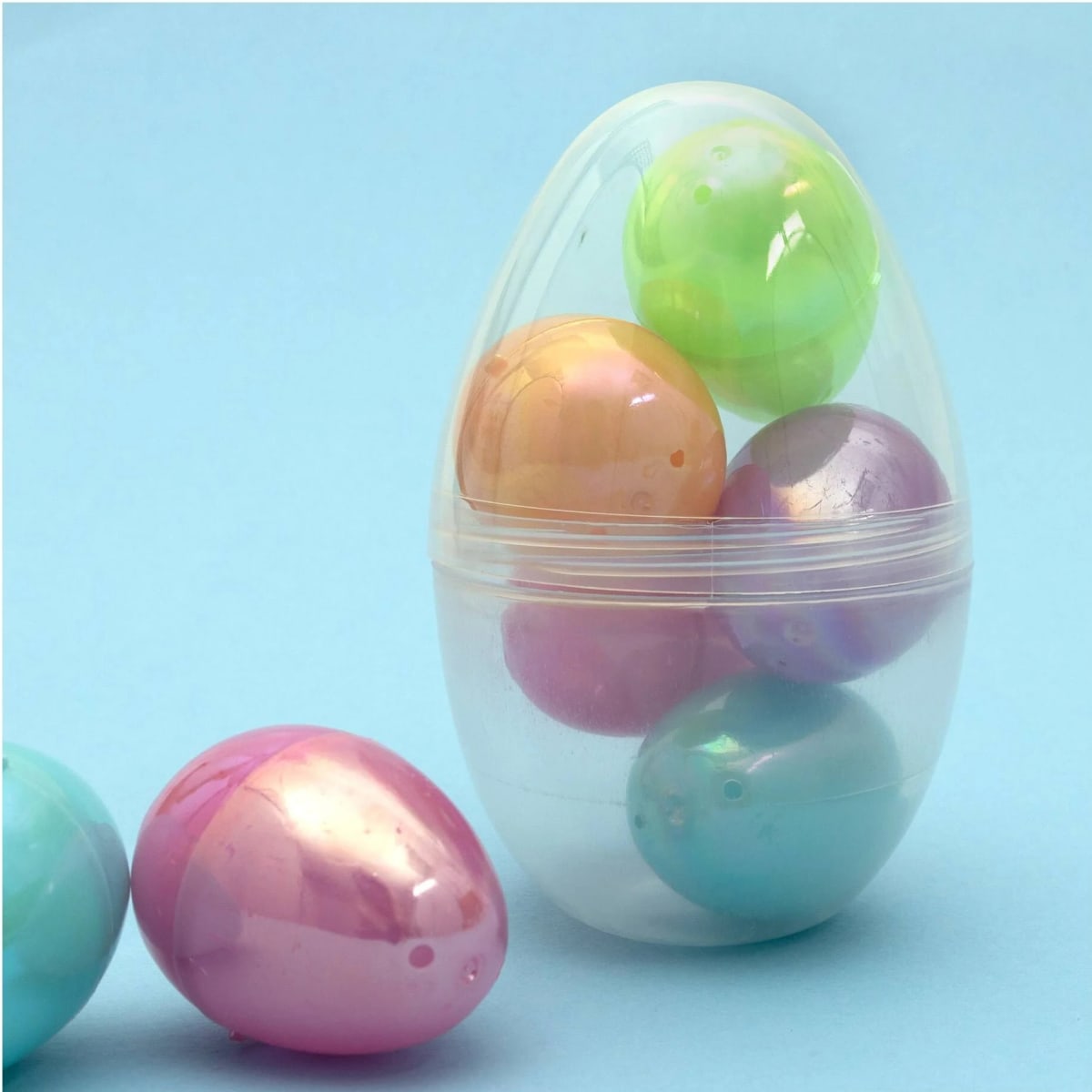 Dulcero Transparente Forma de Huevo 9x6.5 cm. 10 Unidades3