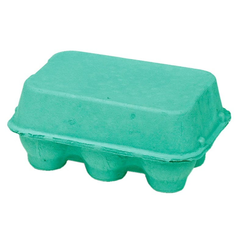 Caja para 6 Huevos Cartón Turquesa 6 Unidades2