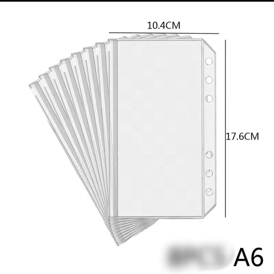 Sobre Pvc O Carpeta A6 Para Organizador De Gastos - 5 Un. Transparente9