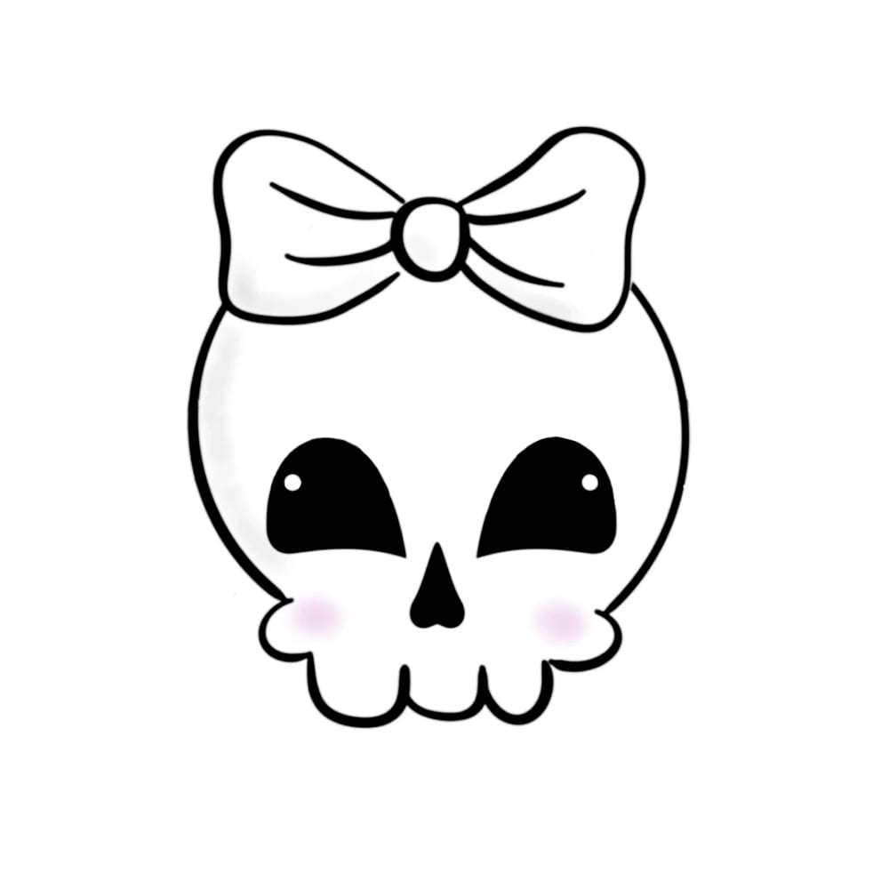 Cortador Calavera con Moño 8 cm. Plástico2
