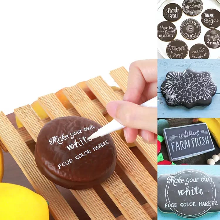 Marcador Doble Punta Fina/Pincel Blanco6