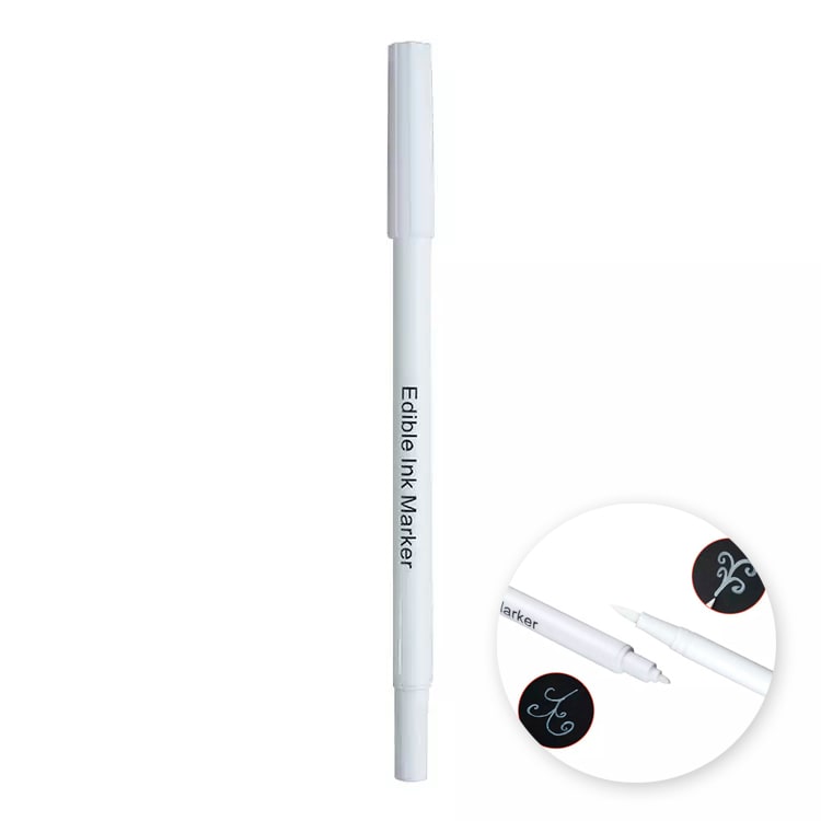 Marcador Doble Punta Fina/Pincel Blanco 0