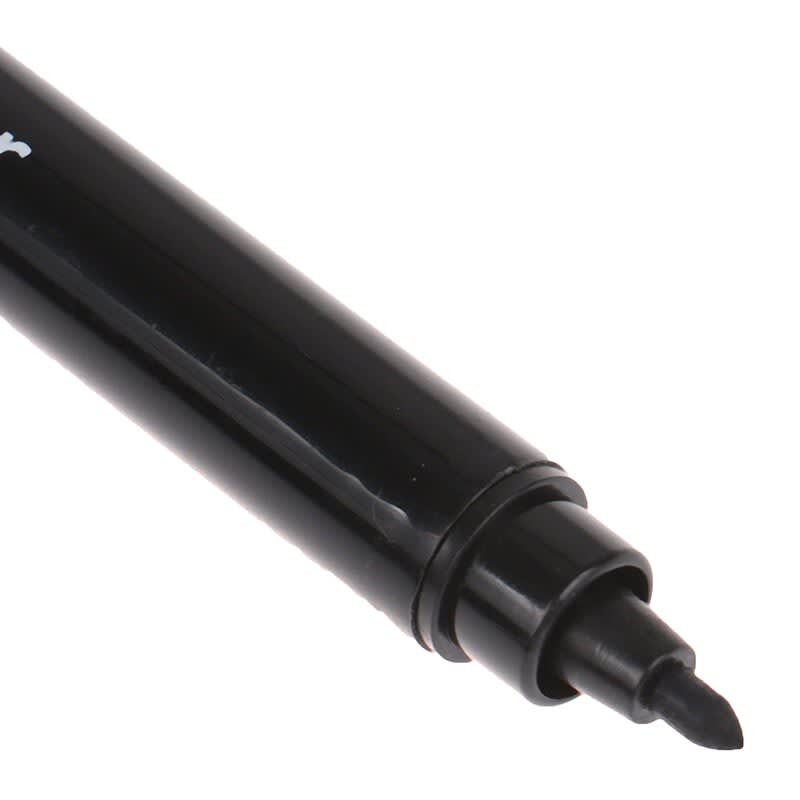 Marcador Doble Punta Fina/Pincel Negro4