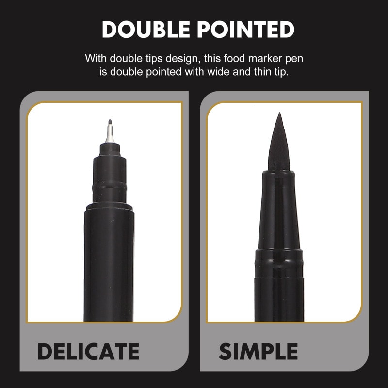 Marcador Doble Punta Linner/Pincel Negro3