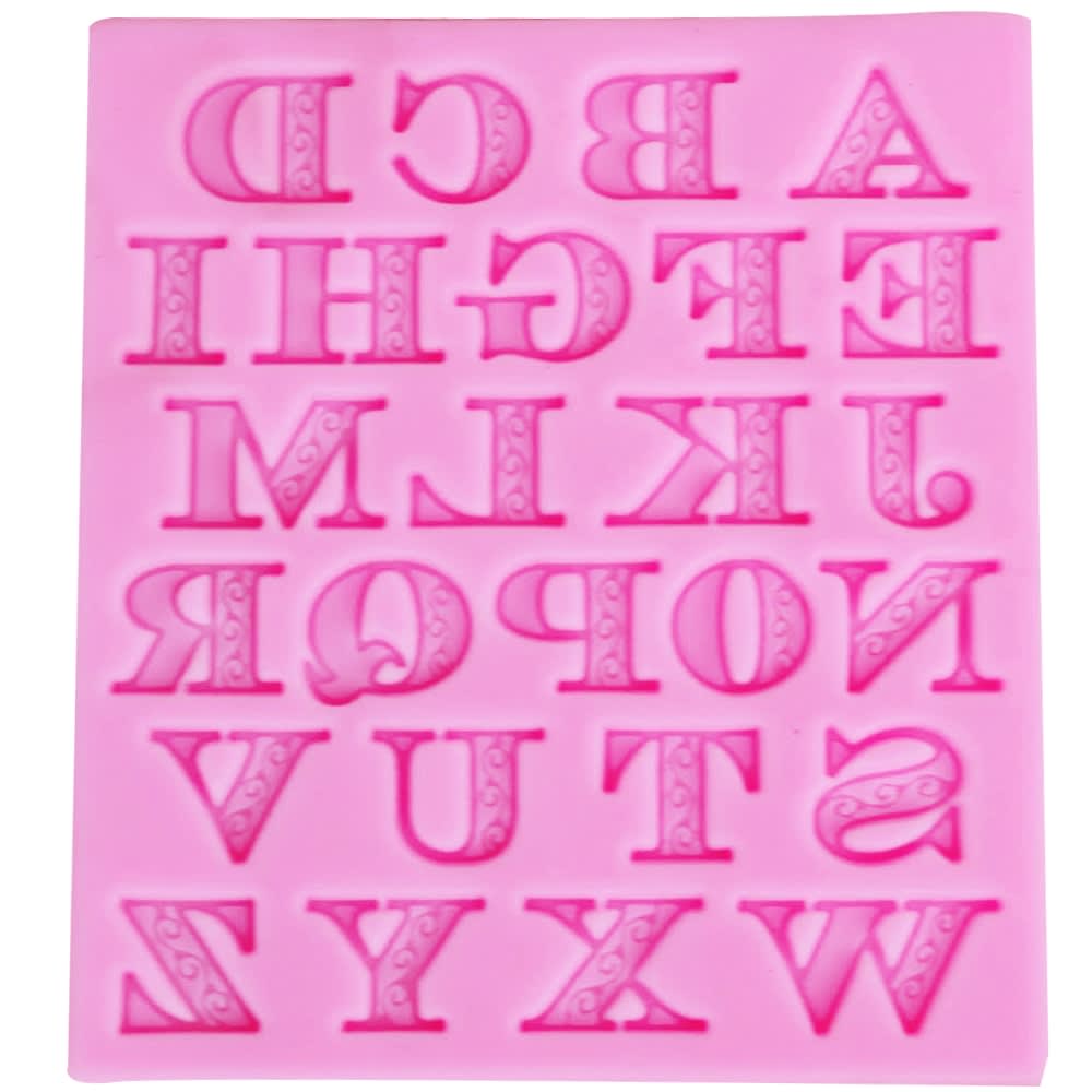 Molde Fondant Alfabeto Mayúsculas Silicona2