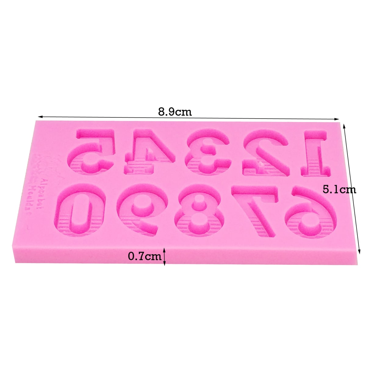 Molde Fondant Números Lineas Silicona2