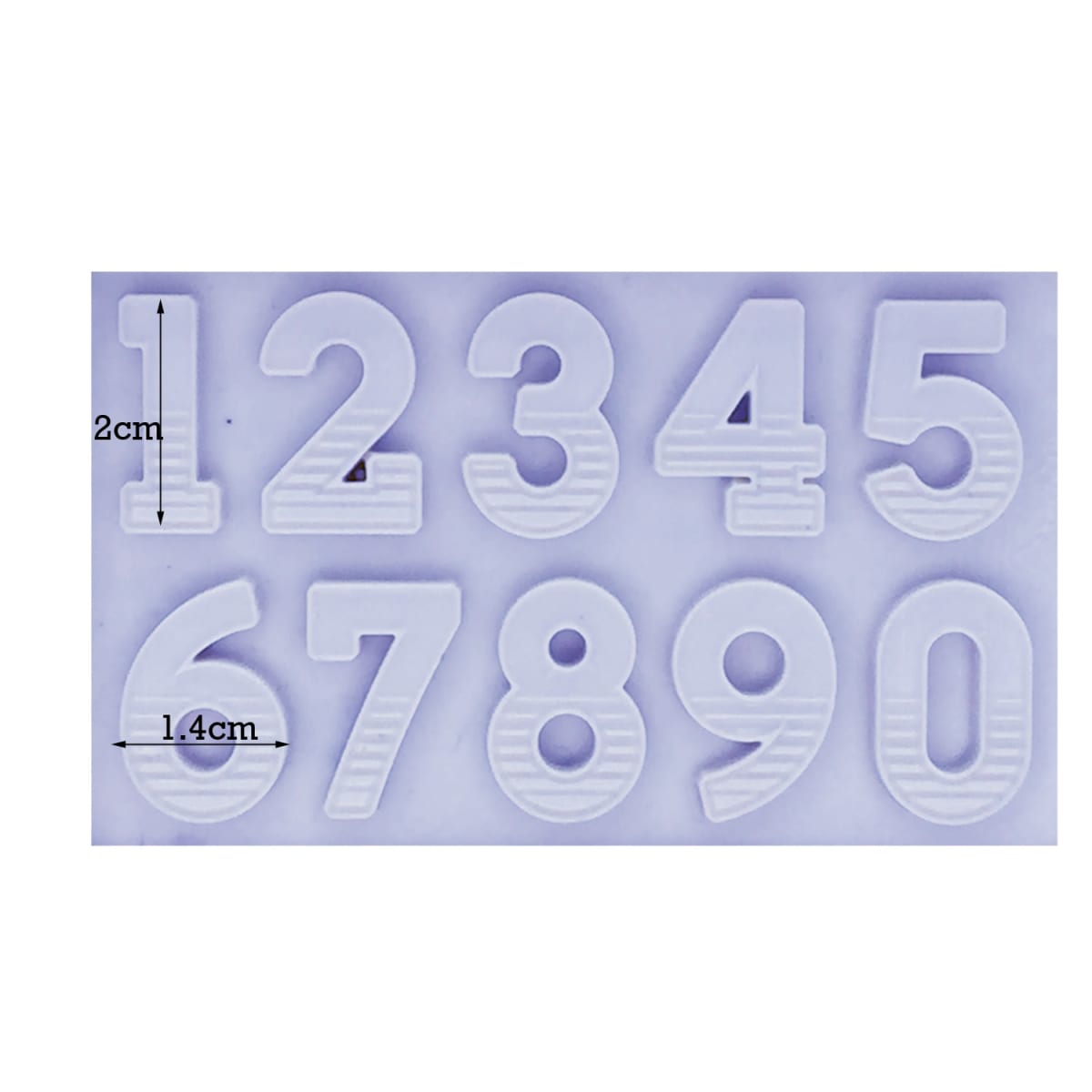 Molde Fondant Números Lineas Silicona4
