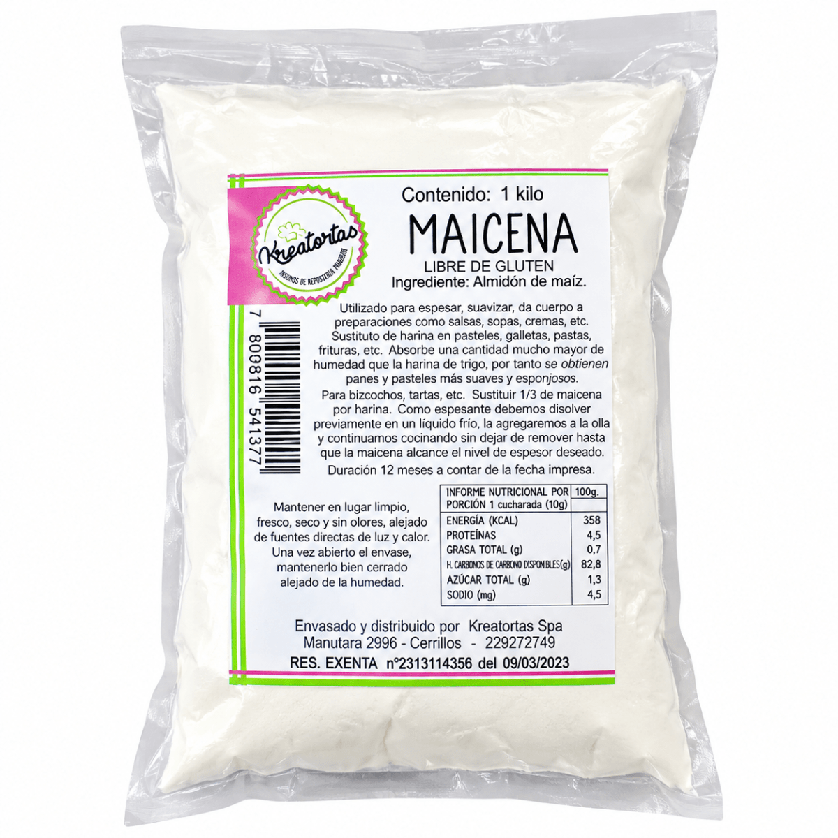 Almidón de Maiz - Maicena Kreatortas2