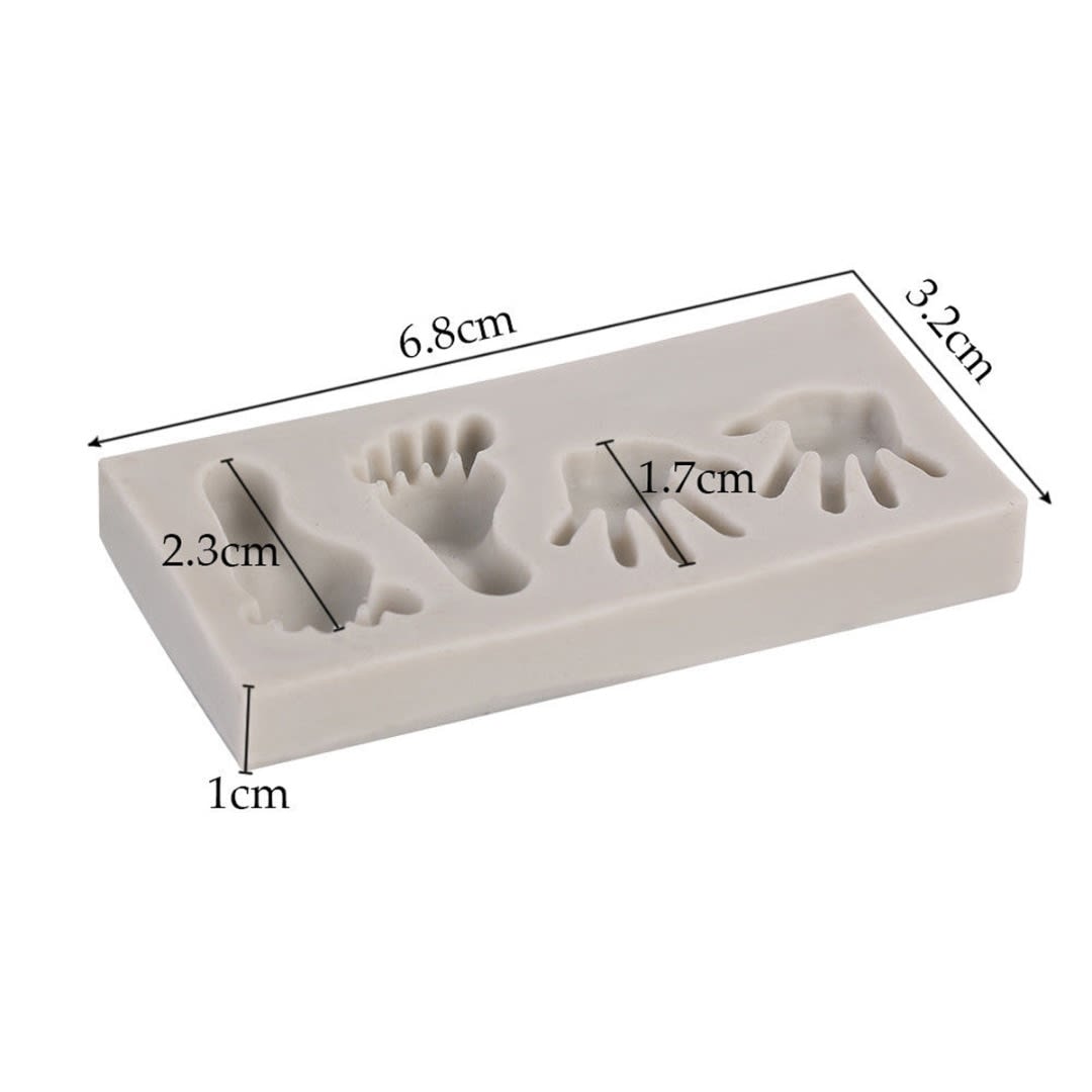 Molde Fondant Pies y Manos Silicona2