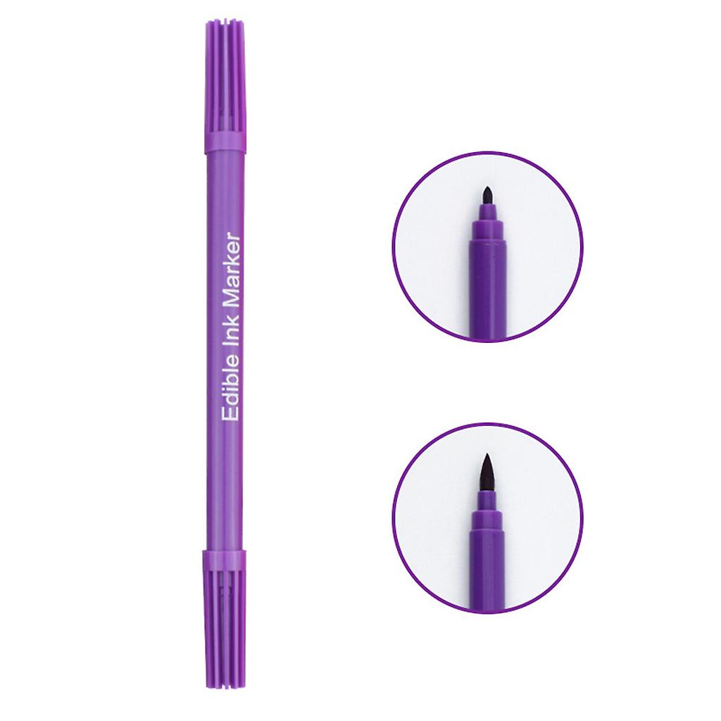 Marcador Doble Punta Fina/Pincel Morado3