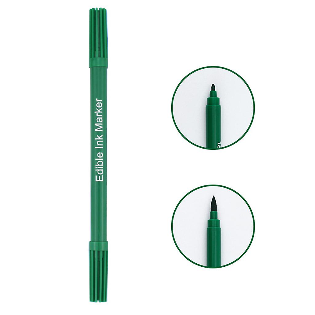 Marcador Doble Punta Fina/Pincel Verde Oscuro3