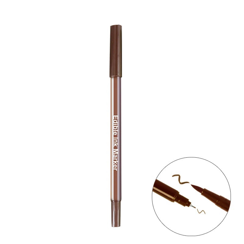Marcador Doble Punta Linner/Pincel Café3