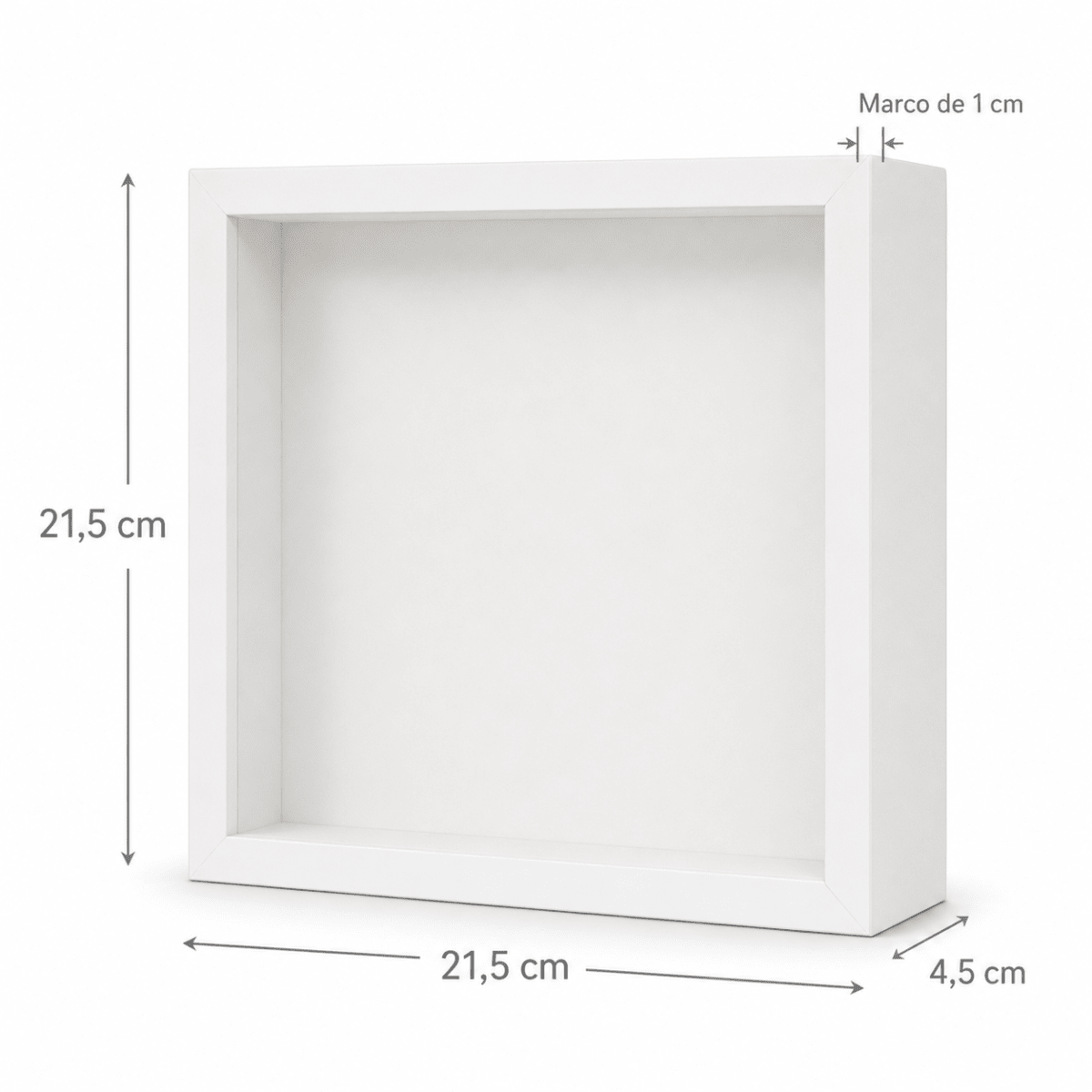 Marco Profundo Caja de Sombras Blanco 21,5x21,5x4,5 cm.5