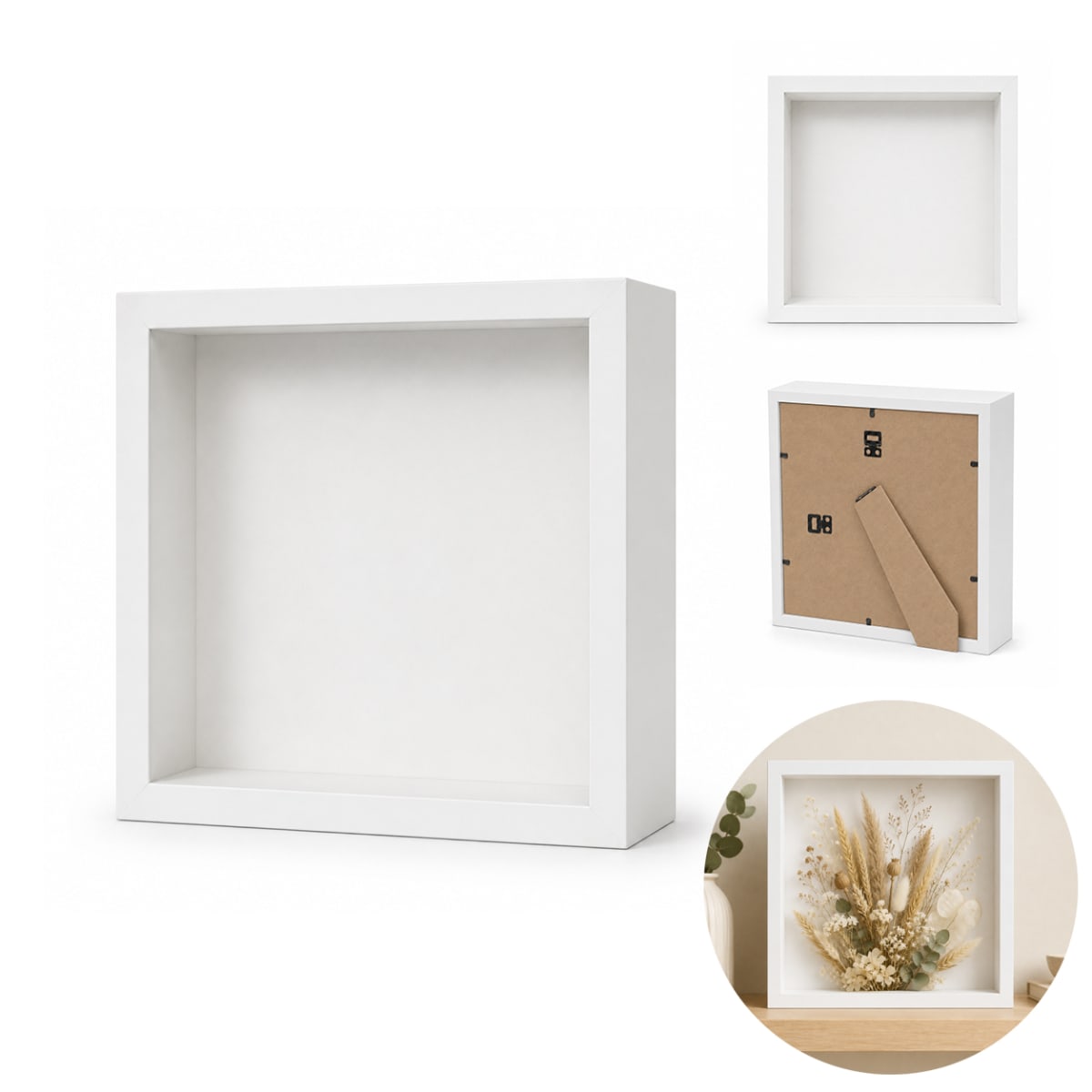 Marco Profundo Caja de Sombras Blanco 21,5x21,5x4,5 cm.1