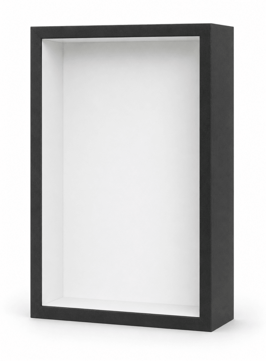 Marco Profundo Caja de Sombras Negro 31x22,5x4,5 cm.2