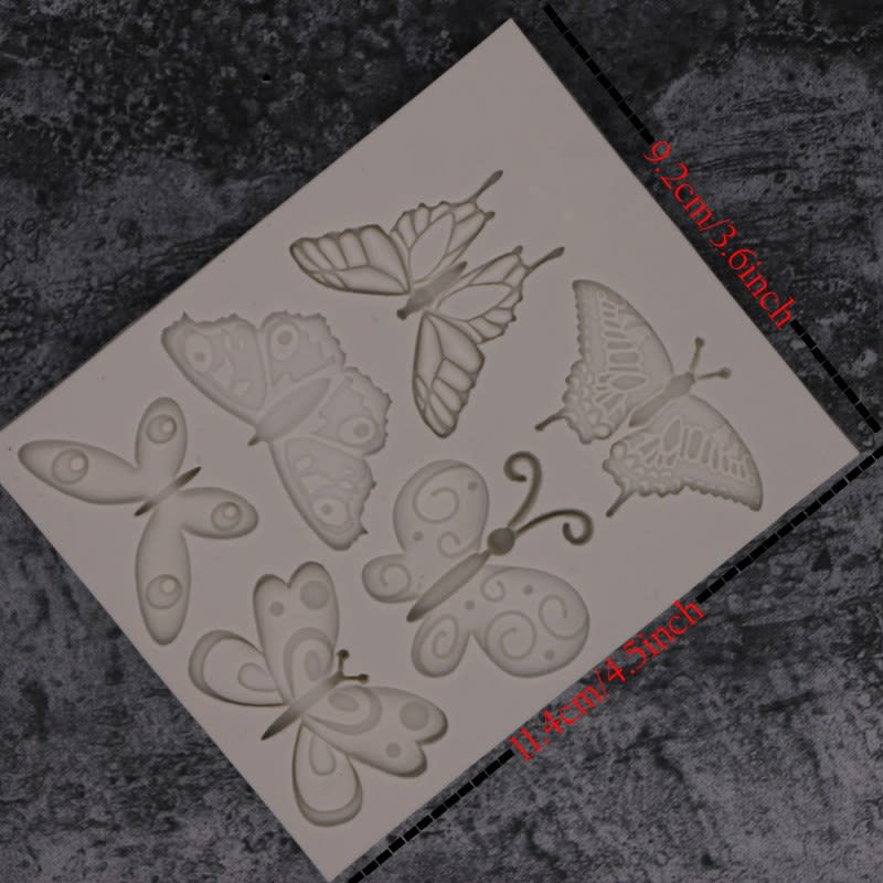 Molde Fondant 6 Mariposas Silicona2