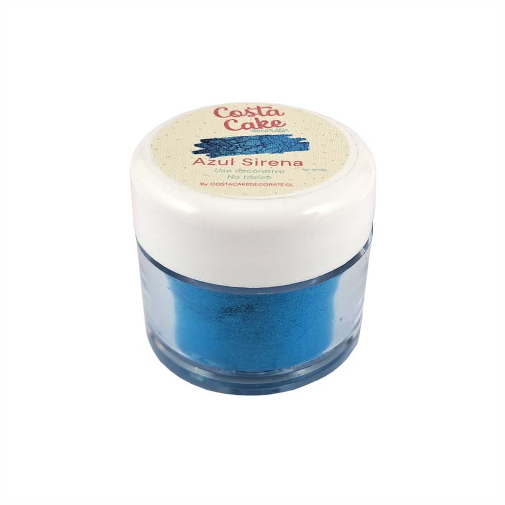 Polvo Nacarado Azul Sirena Costa Cake 4 gr.2