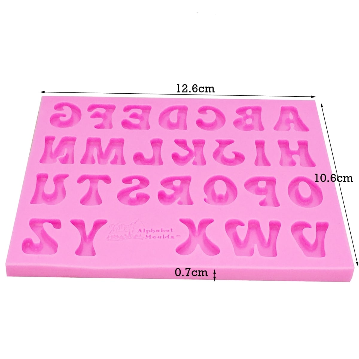 Molde Fondant Mayúsculas Silicona2